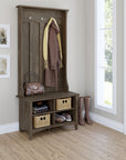 Bush Furniture Salinas Hall Tree with Shoe Storage Bench
