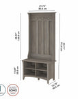 Bush Furniture Salinas Hall Tree with Shoe Storage Bench