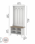 Bush Furniture Salinas Hall Tree with Shoe Storage Bench
