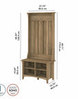 Bush Furniture Salinas Hall Tree with Shoe Storage Bench