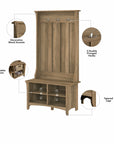 Bush Furniture Salinas Hall Tree with Shoe Storage Bench