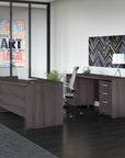 Bush Business Furniture Studio C 72W x 36D Bow Front Desk