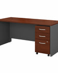 Bush Business Furniture Series C 66W x 30D Office Desk with Mobile File Cabinet