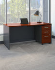 Bush Business Furniture Series C 66W x 30D Office Desk with Mobile File Cabinet