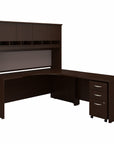 Bush Business Furniture Series C 72W Right Handed Corner Desk with Hutch and Mobile File Cabinet