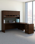 Bush Business Furniture Series C 72W Right Handed Corner Desk with Hutch and Mobile File Cabinet