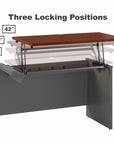 Bush Business Furniture Series C 60W x 43D Right Hand 3 Position Sit to Stand L Shaped Desk with Mobile File Cabinet