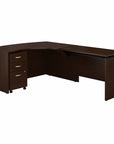 Bush Business Furniture Series C 60W x 43D Right Hand 3 Position Sit to Stand L Shaped Desk with Mobile File Cabinet