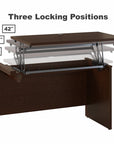 Bush Business Furniture Series C 60W x 43D Right Hand 3 Position Sit to Stand L Shaped Desk with Mobile File Cabinet