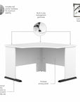 Bush Business Furniture Studio A 48W Computer Desk with 3 Drawer Mobile File Cabinet