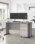 Bush Business Furniture Studio A 60W Computer Desk with 3 Drawer Mobile File Cabinet