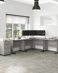 Bush Business Furniture Studio A 83W Large Corner Desk with 3 Drawer Mobile File Cabinet