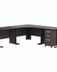 Bush Business Furniture Studio A 83W Large Corner Desk with 3 Drawer Mobile File Cabinet