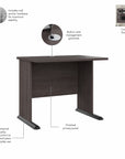 Bush Business Furniture Studio A 83W Large Corner Desk with 3 Drawer Mobile File Cabinet