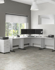 Bush Business Furniture Studio A 83W Large Corner Desk with 3 Drawer Mobile File Cabinet