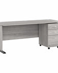 Bush Business Furniture Studio A 72W Computer Desk with 3 Drawer Mobile File Cabinet