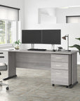 Bush Business Furniture Studio A 72W Computer Desk with 3 Drawer Mobile File Cabinet