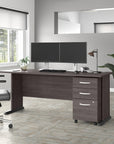 Bush Business Furniture Studio A 72W Computer Desk with 3 Drawer Mobile File Cabinet