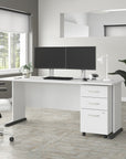 Bush Business Furniture Studio A 72W Computer Desk with 3 Drawer Mobile File Cabinet