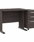 Bush Business Furniture Studio A 36W Small Computer Desk with 3 Drawer Mobile File Cabinet