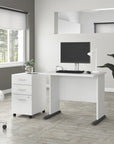 Bush Business Furniture Studio A 36W Small Computer Desk with 3 Drawer Mobile File Cabinet