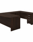 Bush Business Furniture Studio C 72W x 36D U Shaped Desk with Mobile File Cabinet