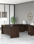 Bush Business Furniture Studio C 72W x 36D U Shaped Desk with Mobile File Cabinet