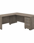 Bush Business Furniture Studio C 72W x 30D L Shaped Desk with Mobile File Cabinet and 42W Return