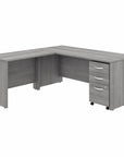 Bush Business Furniture Studio C 72W x 30D L Shaped Desk with Mobile File Cabinet and 42W Return