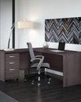Bush Business Furniture Studio C 72W x 30D L Shaped Desk with Mobile File Cabinet and 42W Return