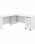 Bush Business Furniture Studio C 72W x 30D L Shaped Desk with Mobile File Cabinet and 42W Return