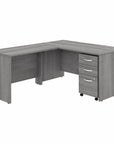 Bush Business Furniture Studio C 60W x 30D L Shaped Desk with Mobile File Cabinet and 42W Return