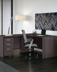 Bush Business Furniture Studio C 60W x 30D L Shaped Desk with Mobile File Cabinet and 42W Return