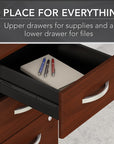 Bush Business Furniture Studio C 72W x 30D Office Desk with Mobile File Cabinet