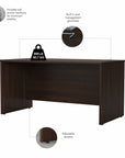 Bush Business Furniture Studio C 60W x 30D Office Desk with Mobile File Cabinet