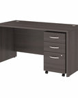 Bush Business Furniture Studio C 60W x 30D Office Desk with Mobile File Cabinet