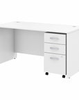Bush Business Furniture Studio C 60W x 30D Office Desk with Mobile File Cabinet