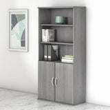 Bush Business Furniture Studio C 5 Shelf Bookcase with Doors