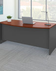 Bush Business Furniture Series C 72W x 36D Bow Front Desk
