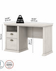 Bush Furniture Yorktown 50W Home Office Desk with Storage