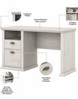 Bush Furniture Yorktown 50W Home Office Desk with Storage