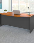Bush Business Furniture Series C 72W x 36D Bow Front Desk