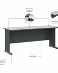 Bush Business Furniture Series A 72W Desk