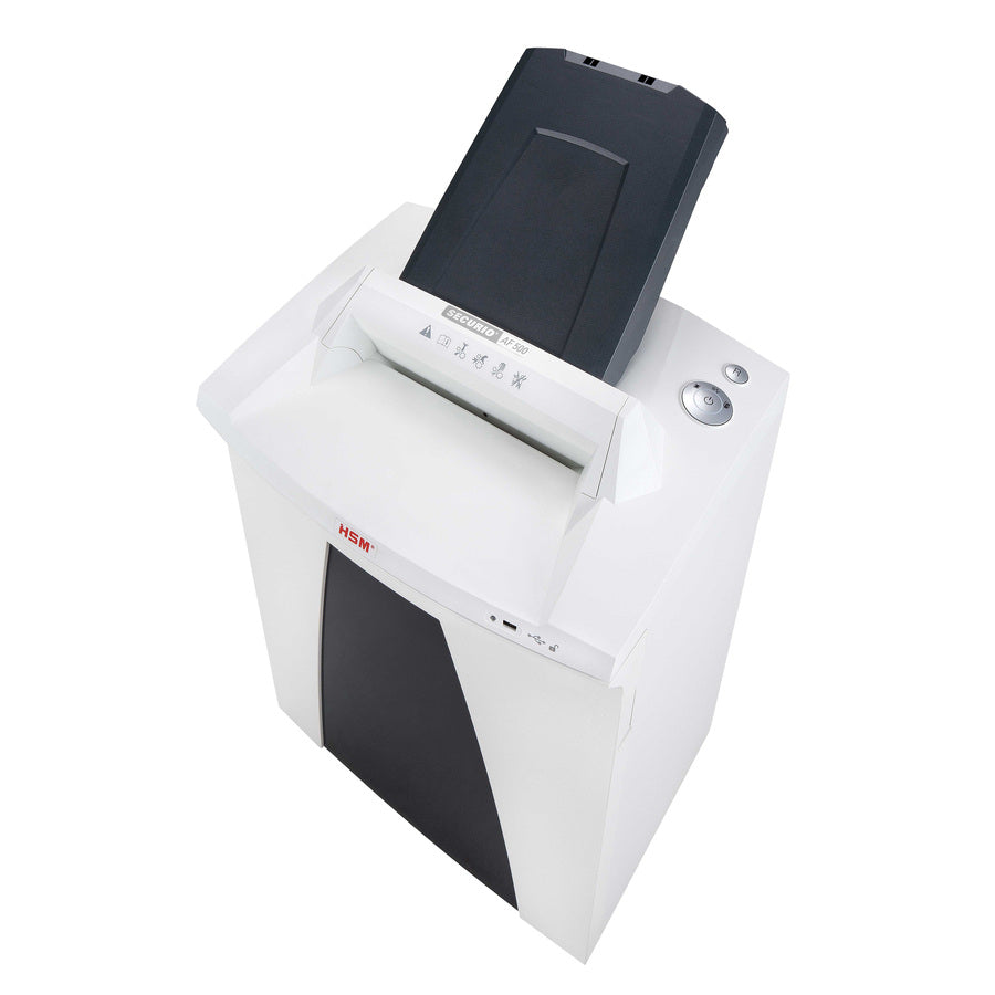 HSM SECURIO AF500 L4 Micro-Cut Shredder with Automatic Paper Feed; includes automatic oiler_0