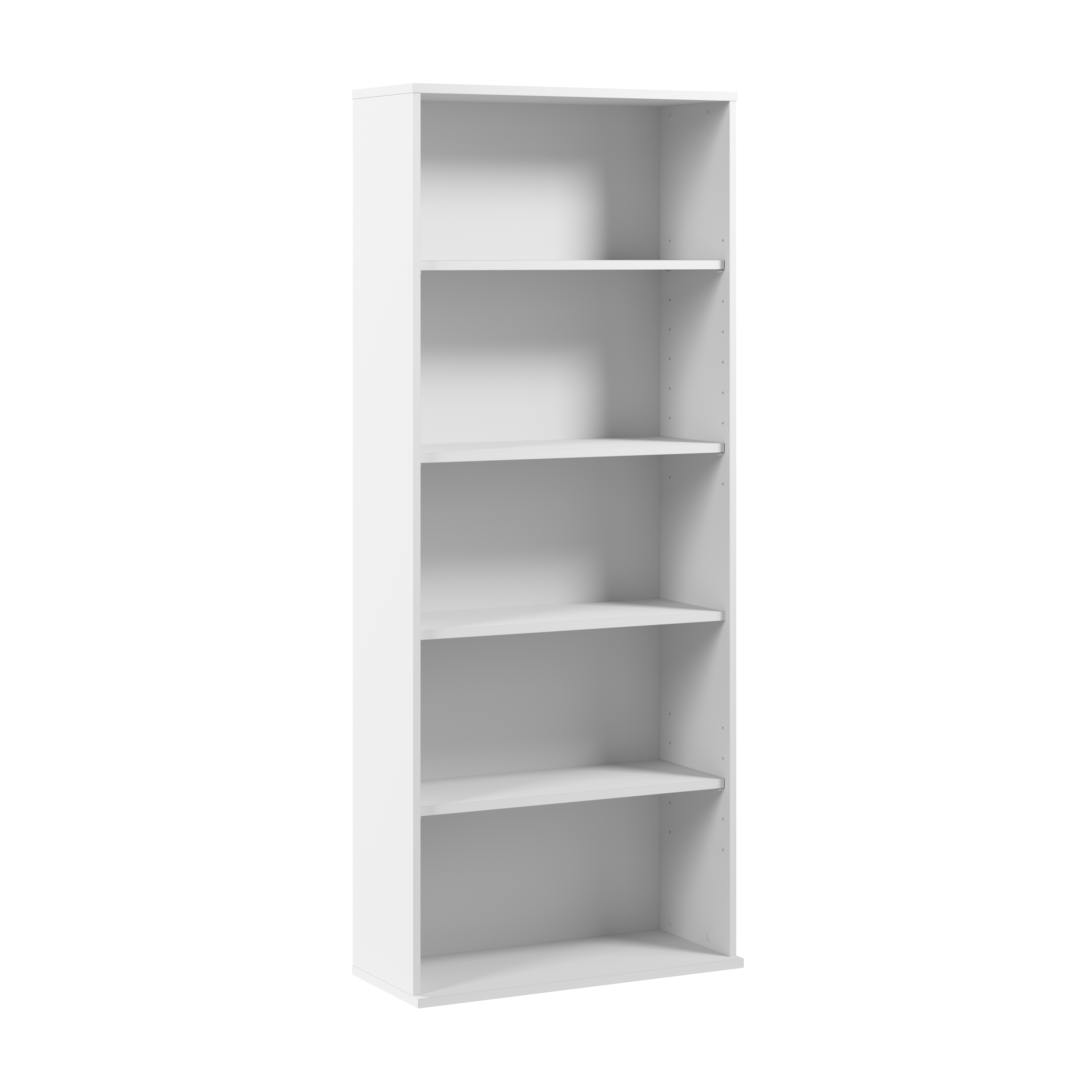 Bush Business Furniture Hustle Tall 5 Shelf Bookcase | White_0