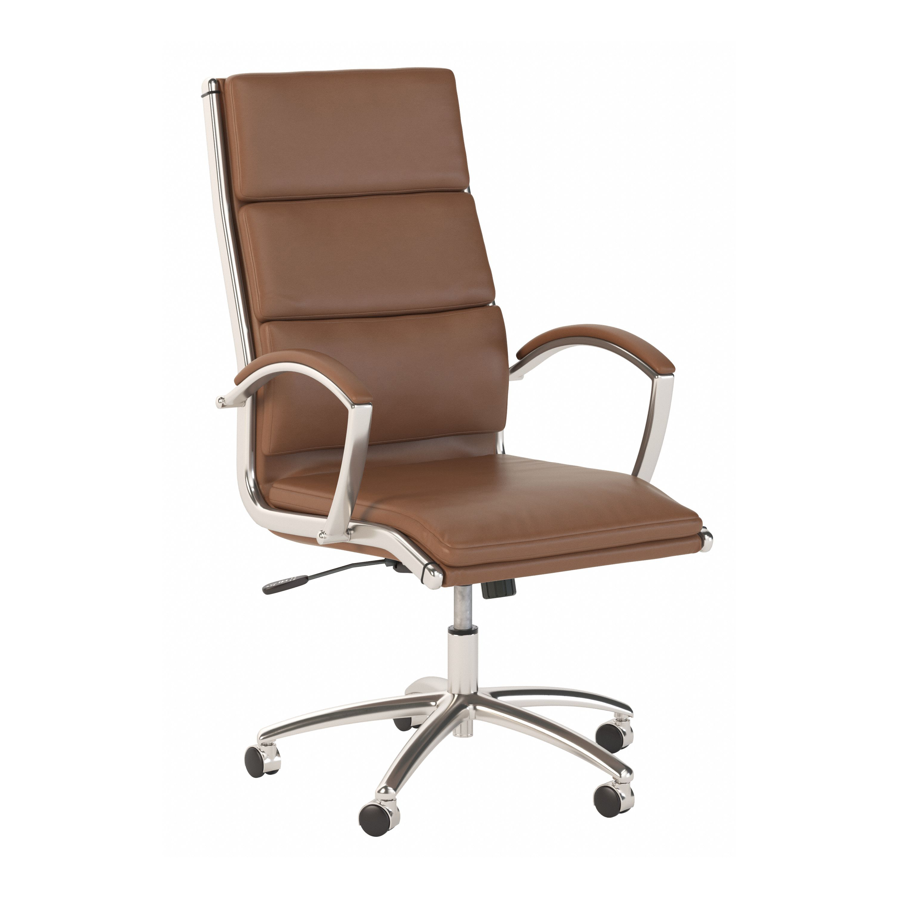 Bush Business Furniture Modelo High Back Leather Executive Office Chair | Saddle Leather_0