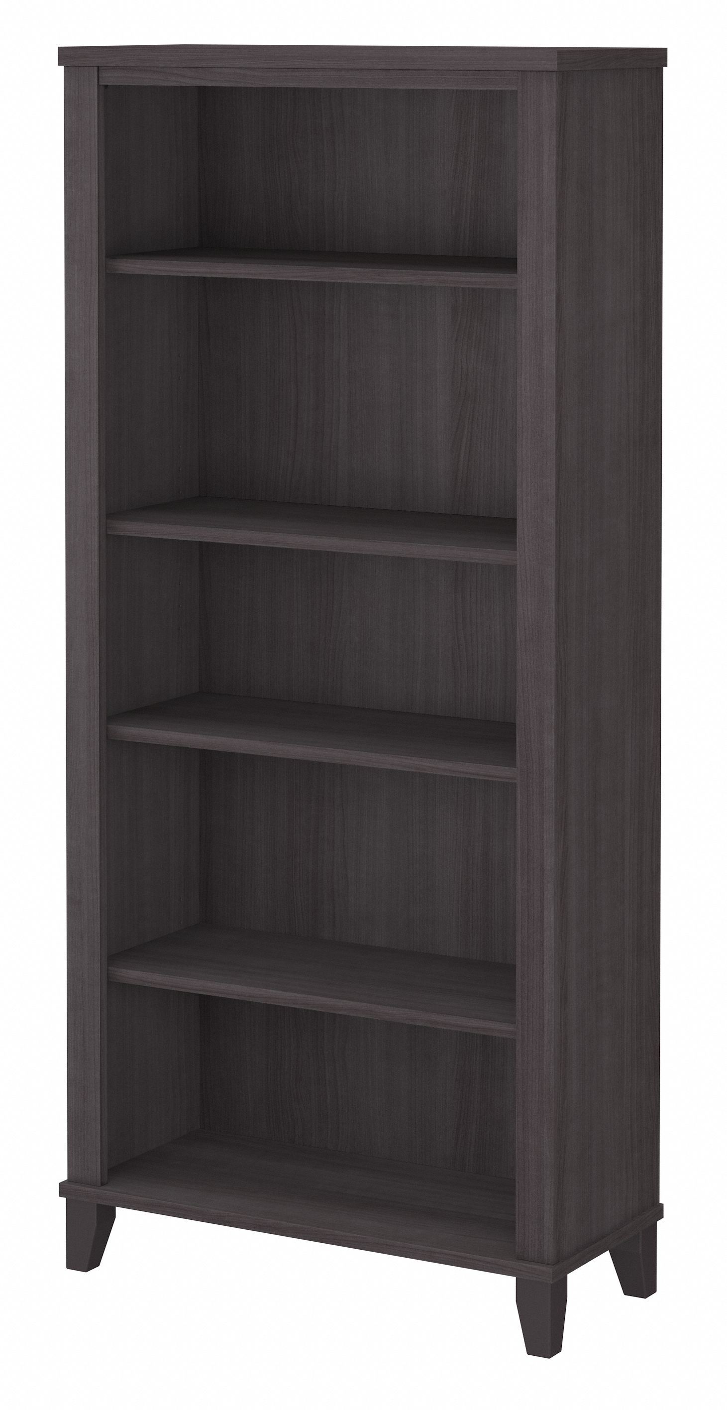 Bush Furniture Somerset Tall 5 Shelf Bookcase | Storm Gray/White_0