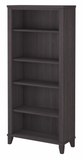 Bush Furniture Somerset Tall 5 Shelf Bookcase | Storm Gray/White_0