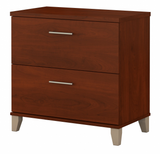 Bush Furniture Somerset 2 Drawer Lateral File Cabinet | Hansen Cherry/White_0