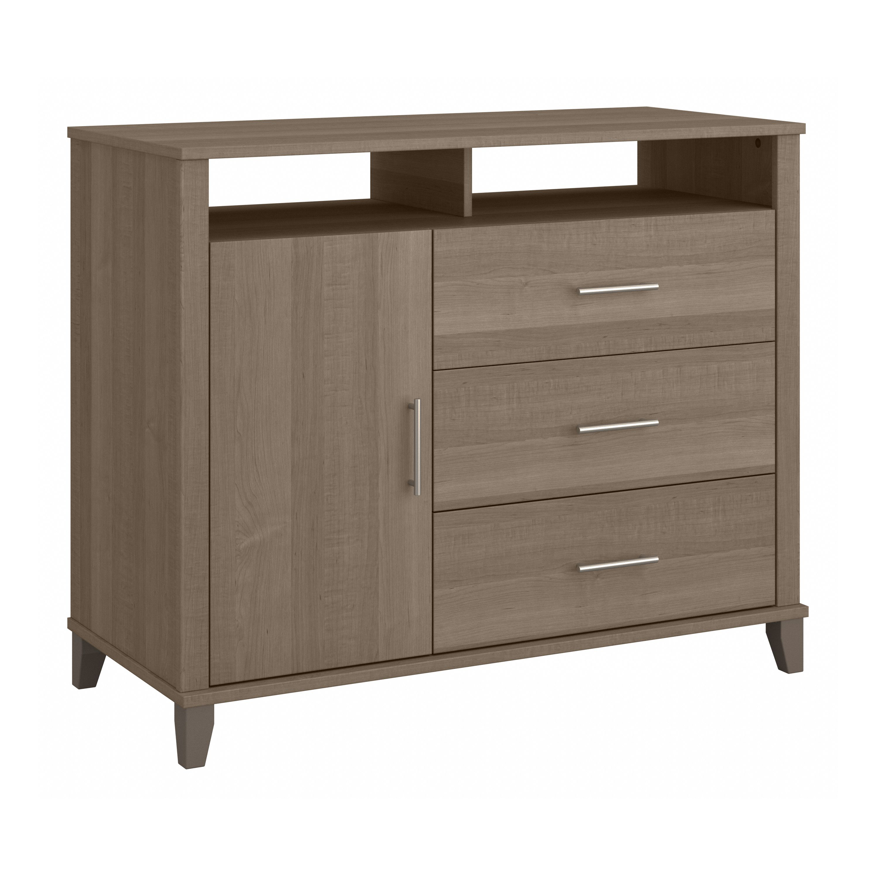 Bush Furniture Somerset Tall TV Stand with Storage | Ash Gray_0